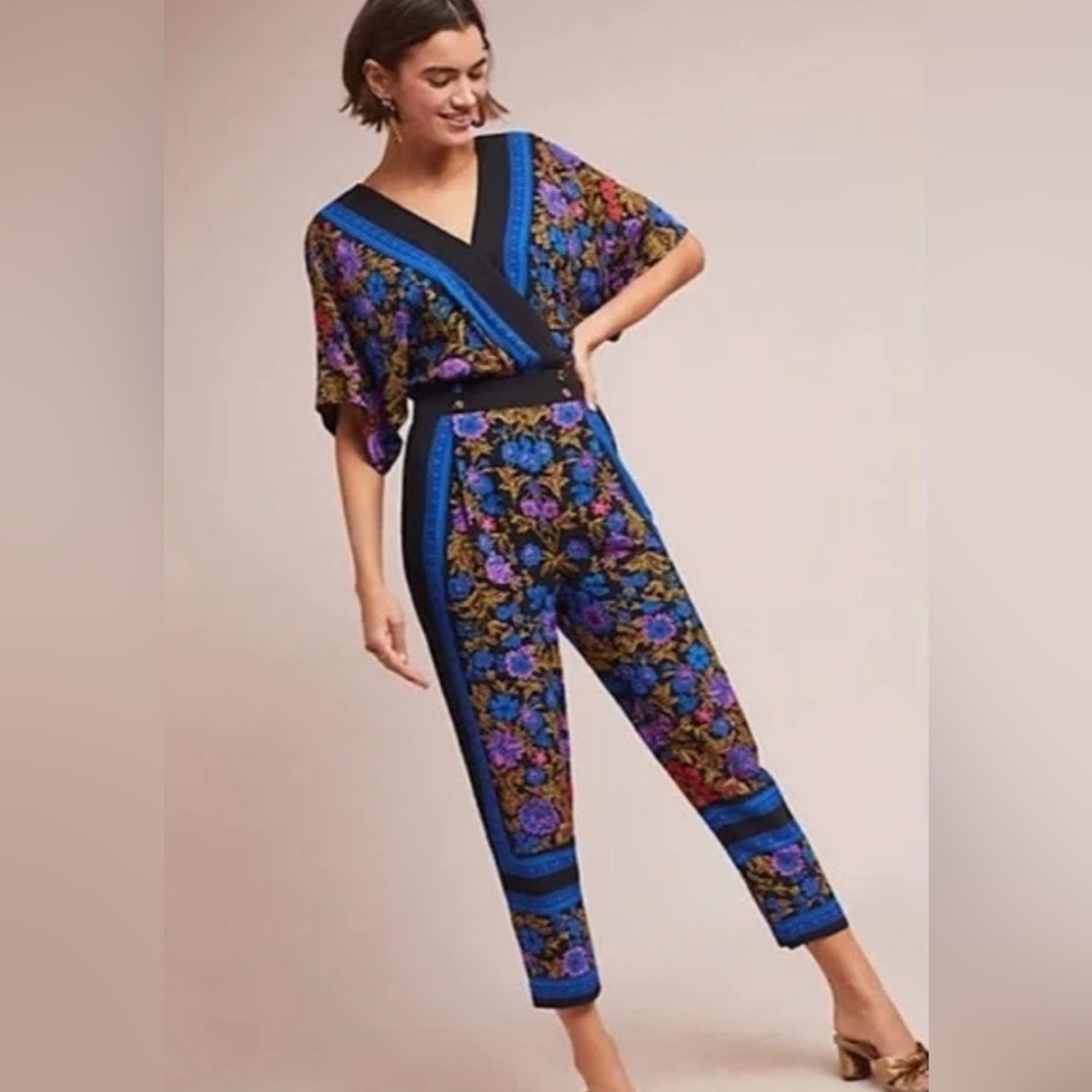 Anthropologie Multicolor Floral Jumpsuit